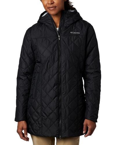 Columbia Copper Crest Hooded Fleece-lined Mid-length Coat - Black