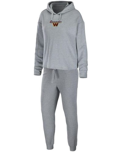 WEAR by Erin Andrews Washington Commanders Pullover Hoodie And Pants Lounge Set - Gray