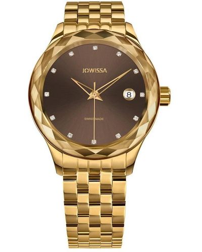 JOWISSA Tiro Swiss Gold Plated Ladies 38mm Watch - Metallic