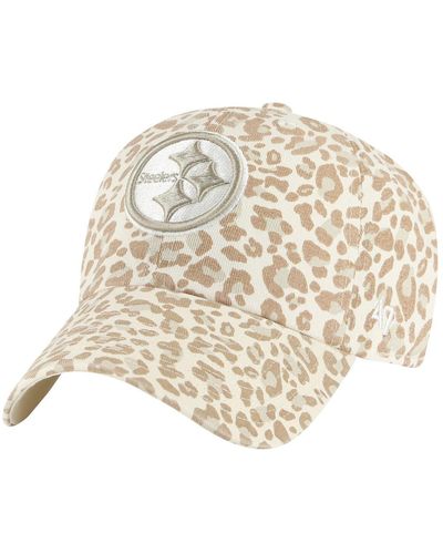 '47 47 Pittsburgh Steelers Panthera Clean Up Adjustable Hat - Natural