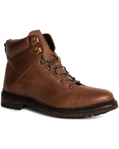 Anthony Veer Rockefeller Leather Hiking Boots - Brown