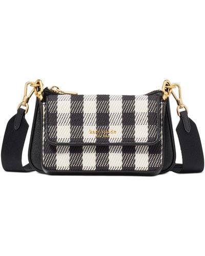 Kate Spade Double Up Gingham Small Crossbody - Black