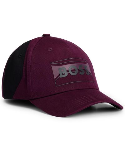 BOSS Boss By Contrasting Logo Cap - Purple