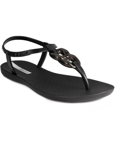 Ipanema Class Connect T-strap Comfort Sandals - Black