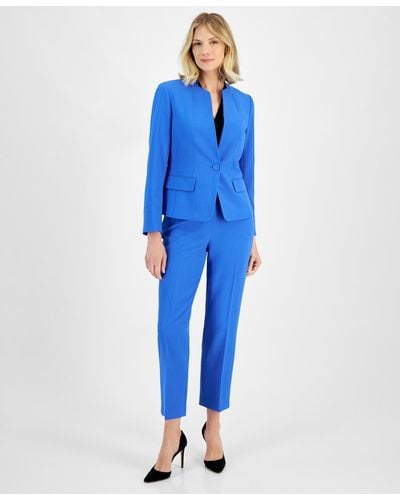 Le Suit Single-button Blazer And Slim-fit Pantsuit - Blue
