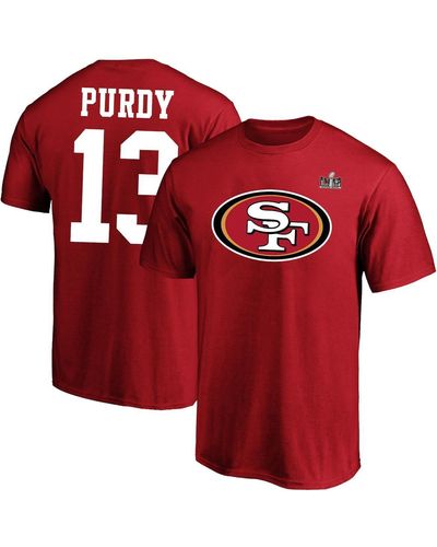 Fanatics Brock Purdy San Francisco 49ers Super Bowl Lviii Big And Tall Player Name And Number T-shirt - Red