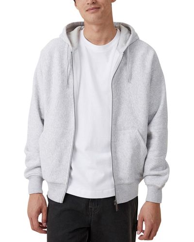 Cotton On Oversized Zip Up Hoodie - Gray