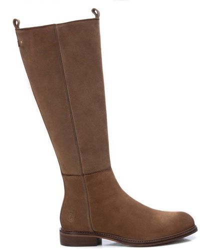 Xti Suede Boots By - Brown