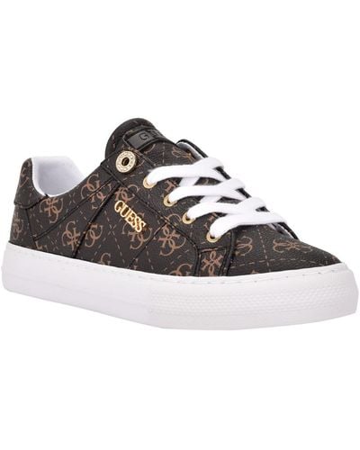 Guess Loven Casual Lace-up Sneakers - Brown