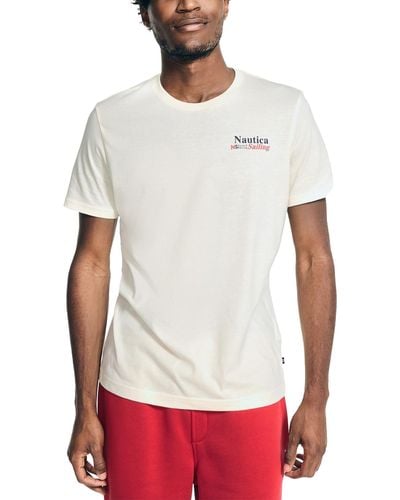 Nautica Short-sleeve Yacht Racing Graphic T-shirt - White