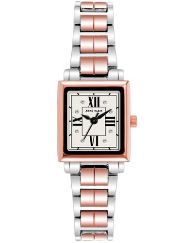 Anne Klein Premium Crystal Accented Bracelet Watch - White