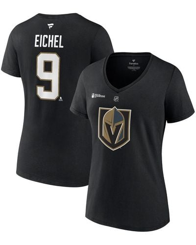 Fanatics Jack Eichel Vegas Golden Knights 2023 Stanley Cup Champions Plus Size Name And Number V-neck T-shirt - Black