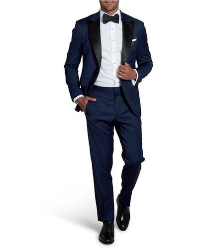 ALTON LANE Modern-fit Mercantile Performance Tailored Tuxedo - Blue