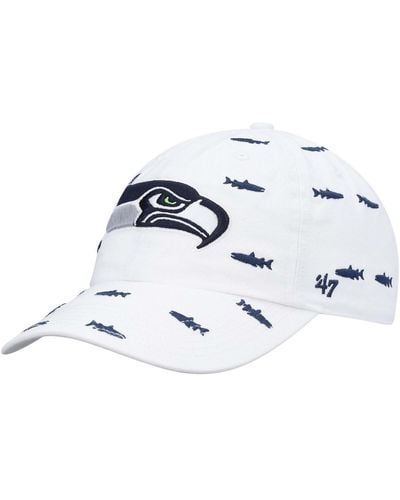 '47 Seattle Seahawks Confetti Clean Up Adjustable Hat - White
