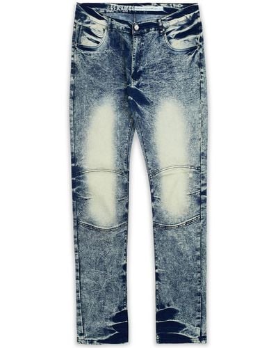 Reason Big And Tall Craft Medium Rinse Denim Jeans - Blue