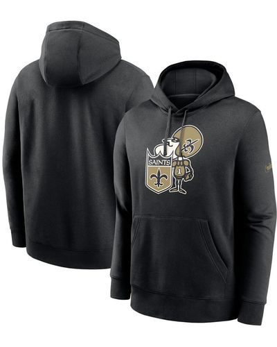 Nike New Orleans Saints Rewind Club Pullover Hoodie - Black
