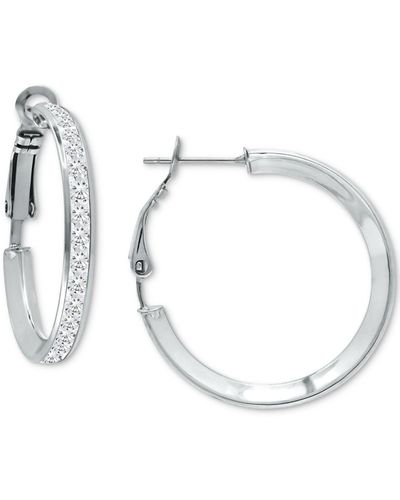 Giani Bernini Cubic Zirconia Medium Hoop Earrings - Metallic