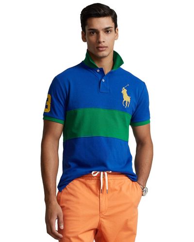 Polo Ralph Lauren Men's Brazil Mesh Polo Shirt Yellow Custom Slim