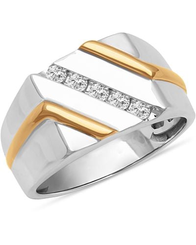 Macy's Diamond Diagonal Ring (1/4 Ct. T.w. - White