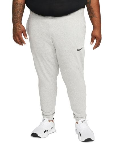Nike Dri-fit Taper Fitness Fleece Pants - Gray