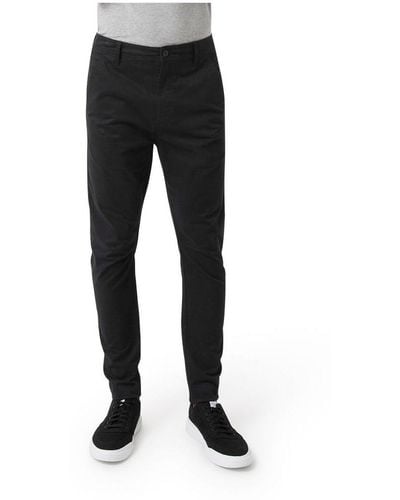 DKNY Tapered Fit Sateen Chino Pants - Black