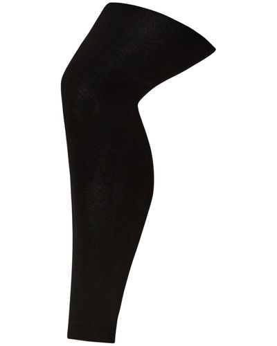 Avenue Plus Size Plush Lined Footless leggings - Black