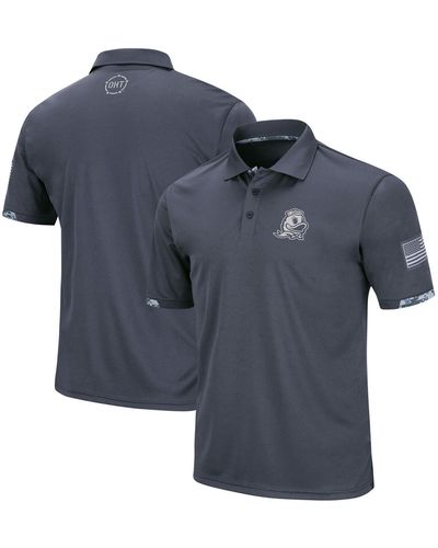 Colosseum Athletics Big And Tall Oregon Ducks Oht Military-inspired Appreciation Digital Camo Polo Shirt - Blue