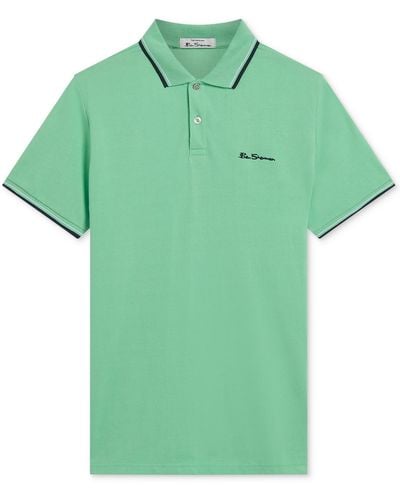 Ben Sherman Signature Tipped Short-sleeve Polo Shirt - Green