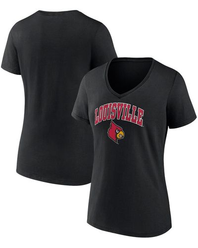Fanatics Louisville Cardinals Evergreen Campus V-neck T-shirt - Black