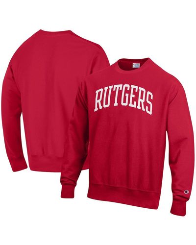 Champion Washington State Cougars Arch Reverse Weave Pullover Sweatshirt - Red