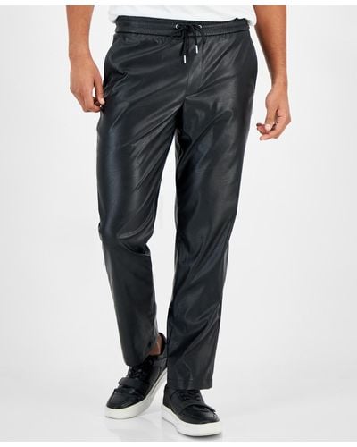 INC International Concepts Inc Slim-fit Matte Tapered Pants - Blue