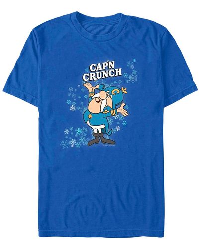 Fifth Sun Cap'n Crunch Snowflake Crunch Short Sleeves T-shirt - Blue