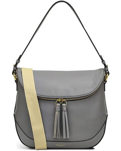 Radley Milligan Street Medium Zip Around Leather Shoulder Bag - Gray