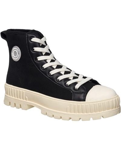 French Connection Danika Lace-up High Top Platform Sneakers - Black