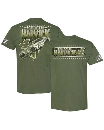 STEWART-HAAS RACING Kevin Harvick Busch Light Military-inspired T-shirt - Green