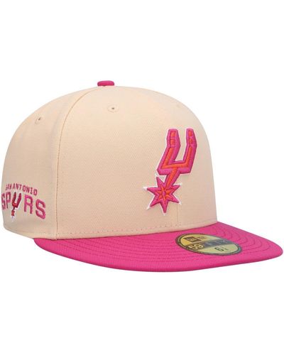 KTZ Orange, Pink San Antonio Spurs Passion Mango 59fifty Fitted Hat