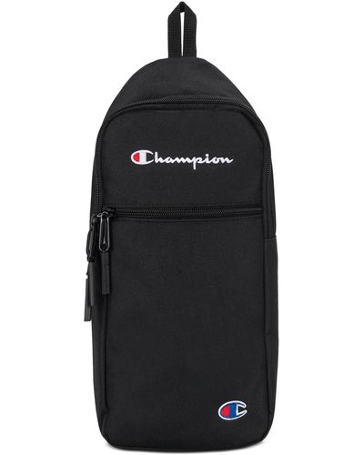 Champion Command Logo Zip Sling Bag - Black
