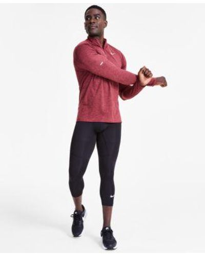 Nike Element Running Quarter Zip Sweatshirt Fitness Tights Running Sneakers From Finish Line - Red