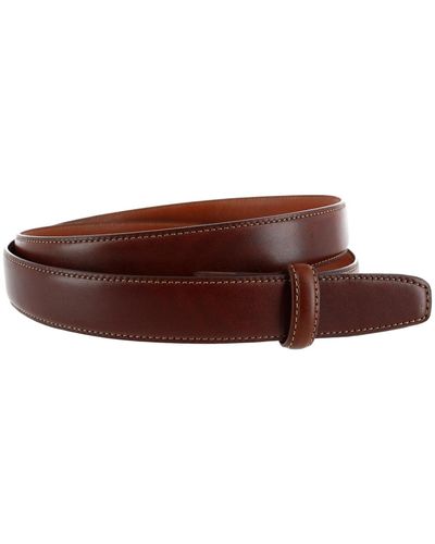 Trafalgar Cortina Leather 25mm Compression Belt Strap - Brown