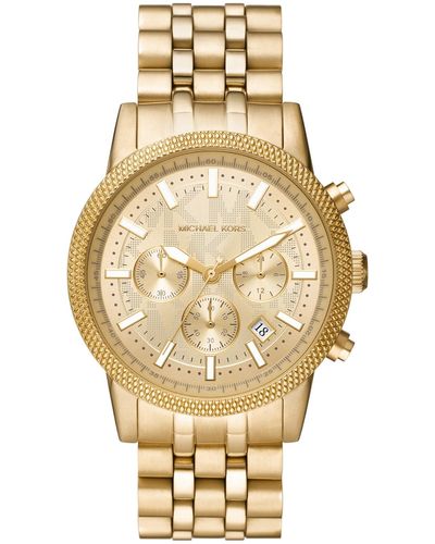 Michael Kors Oversized Hutton Gold-tone Watch - Metallic