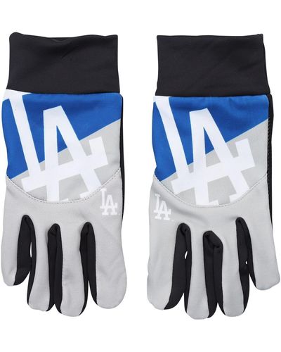 FOCO Los Angeles Dodgers Cropped Logo Texting Gloves - Blue