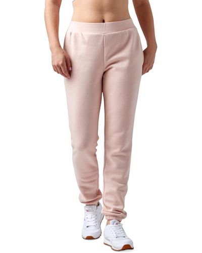 Reebok Lux Fleece Mid-rise Pull-on jogger Sweatpants - Pink