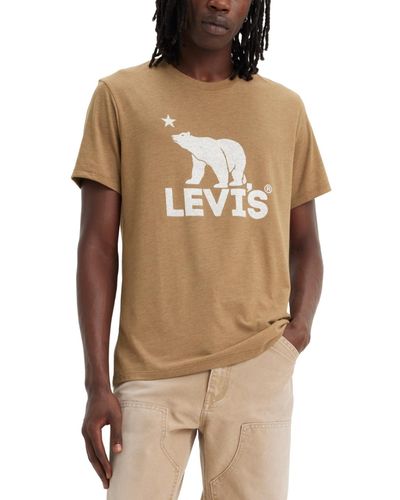 Levi's Polar Bear Logo Graphic T-shirt - Brown