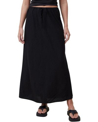Cotton On Haven Maxi Slip Skirt - Black