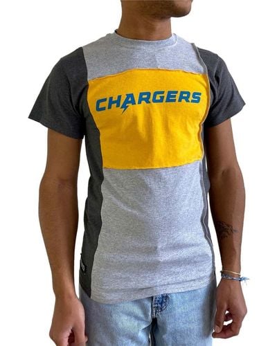 Refried Apparel Los Angeles Chargers Split T-shirt - Blue