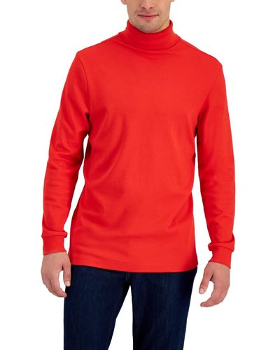Club Room Solid Turtleneck Shirt - Red