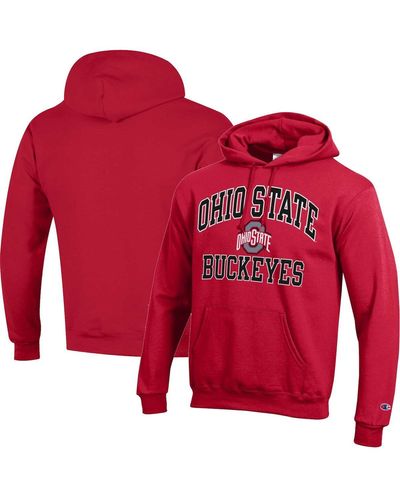 Champion Ohio State Buckeyes High Motor Pullover Hoodie - Red