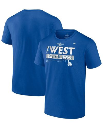 Fanatics Los Angeles Dodgers 2022 Nl West Division Champions Locker Room T-shirt - Blue
