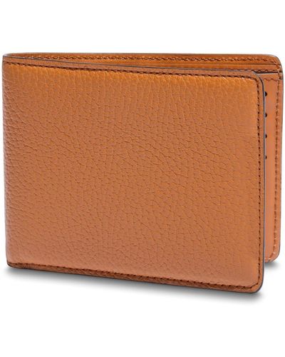 Bosca Italia Slim 8-slot Pocket Wallet Made In Italy - Brown