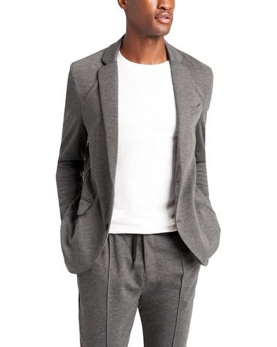 Kenneth Cole Knit Tailored Jacket - Gray